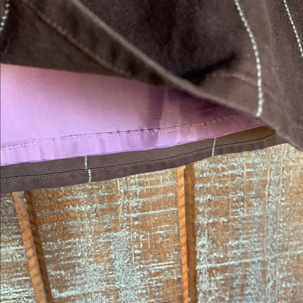 Boden Brown Purple Applique A-Line Cotton Skirt Lined Size 4 Boho Easy Breezy